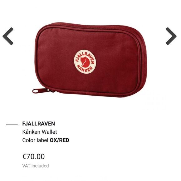 Fjallraven Kanken Maroon Travel Wallet NWOT - Picture 11 of 11